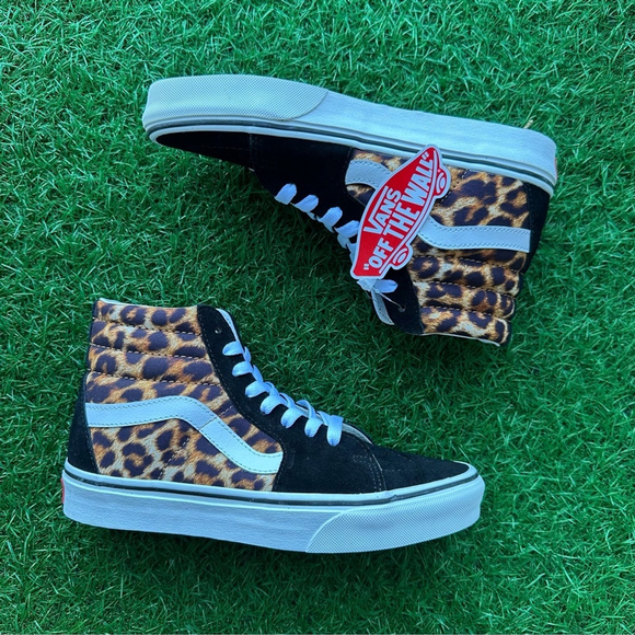 Vans Sk8 Hi Leopard Black / True White - Picture 7 of 10